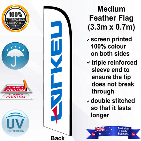 FALKEN Feather Flag - Rear