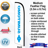SUMITOMO Feather Flag - Rear