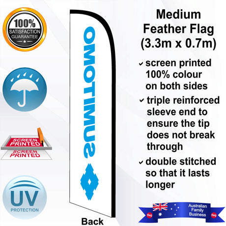 SUMITOMO Feather Flag - Rear