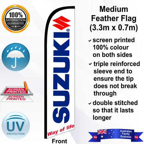 SUZUKI WAY OF LIFE Feather Flag - Front