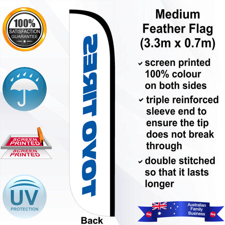 TOYO TIRES CONVEX Feather Flag - Rear