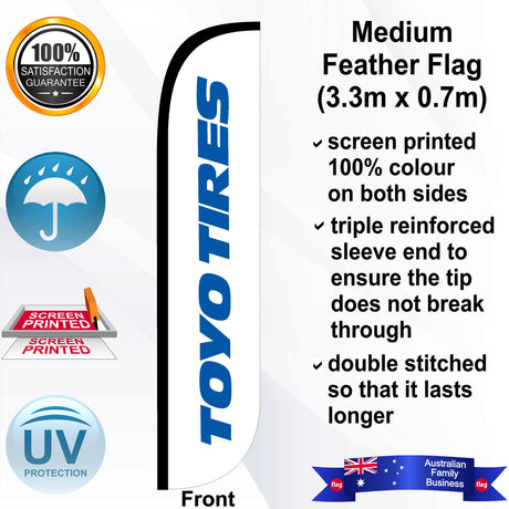 TOYO TIRES CONVEX Feather Flag - Front