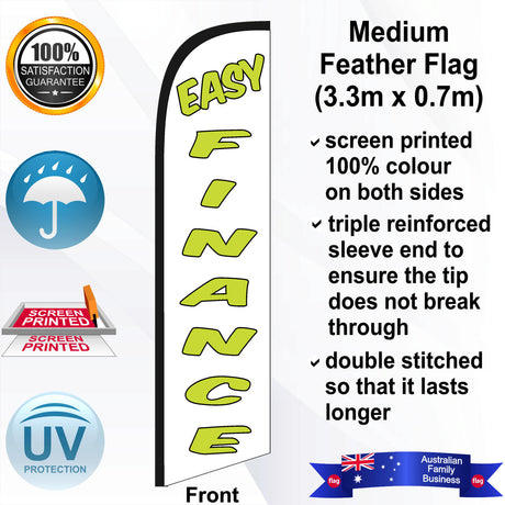 EASY FINANCE Feather Flag - Front