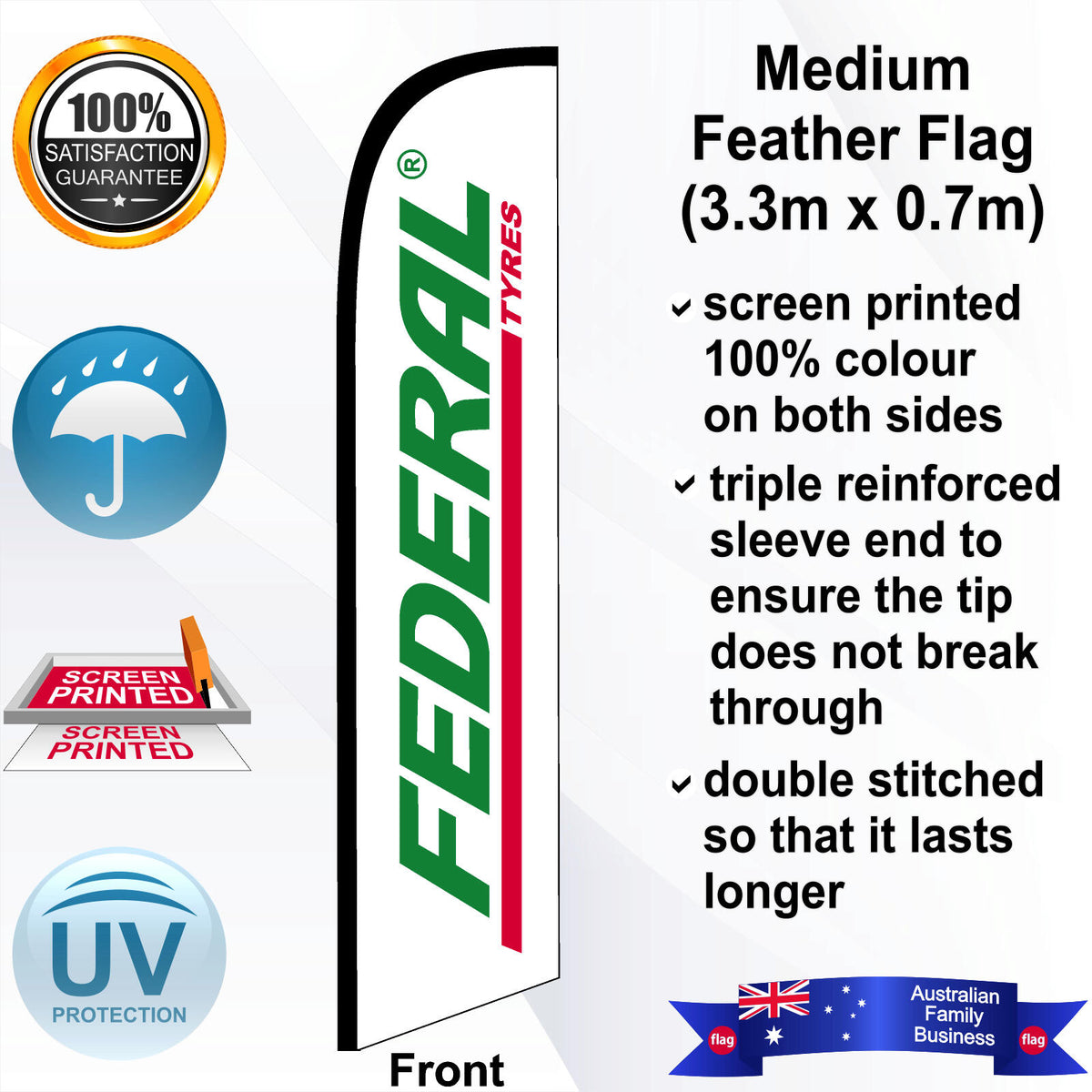 FEDERAL Feather Flag - Front