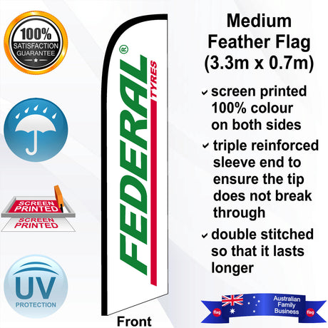 FEDERAL Feather Flag - Front