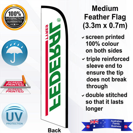 FEDERAL Feather Flag - Rear