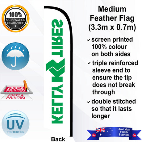 KELLY TIRES Feather Flag - Rear