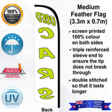 USED CARS Feather Flag - Rear