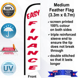 EASY FINANCE Feather Flag - Front