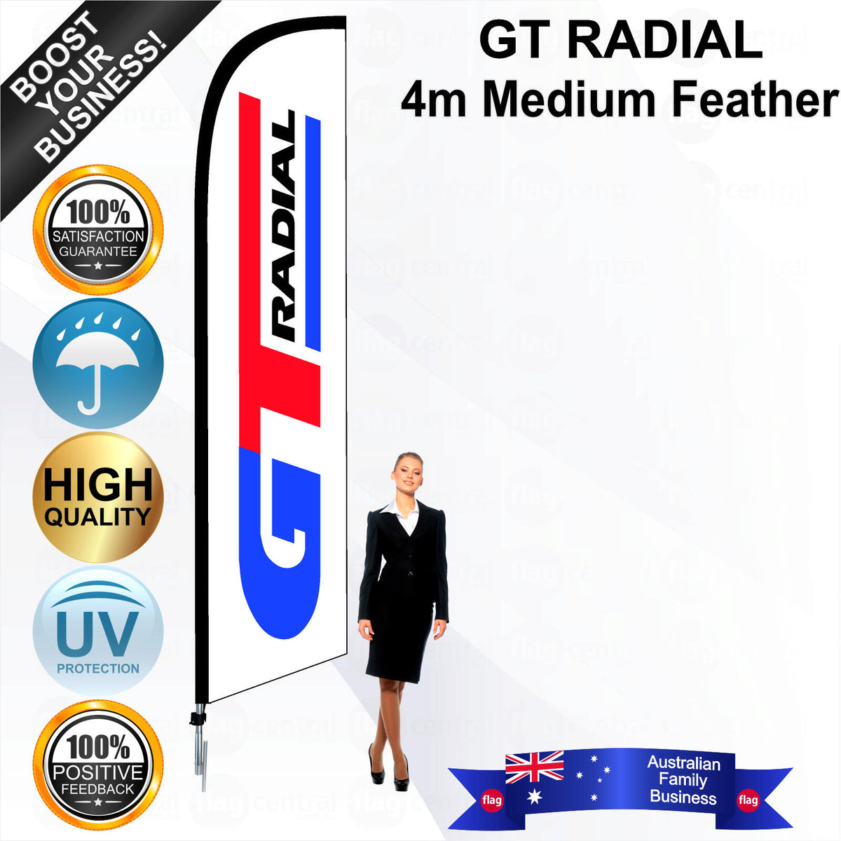 GT RADIAL Feather Flag - Bundle