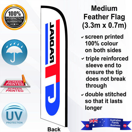 GT RADIAL Feather Flag - Rear