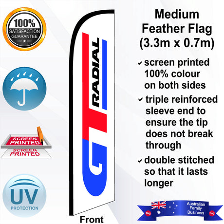 GT RADIAL Feather Flag - Front