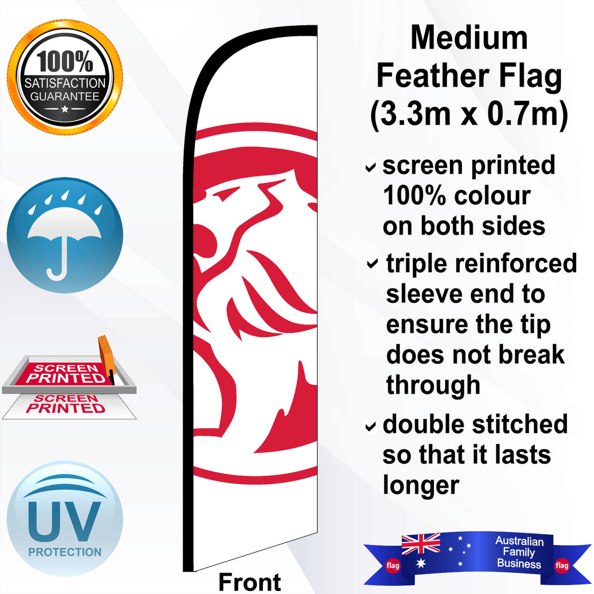 HOLDEN LOGO Feather Flag - Front