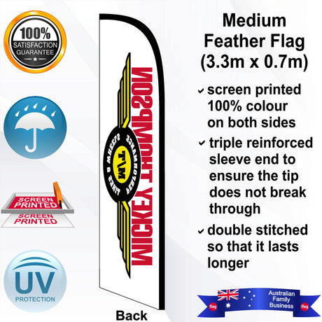 MICKEY THOMPSON Feather Flag - Rear