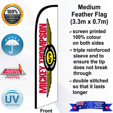 MICKEY THOMPSON Feather Flag - Front