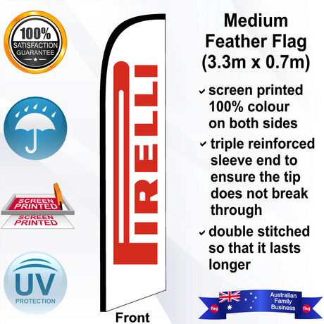 PIRELLI Feather Flag - Front