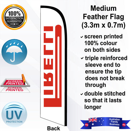 PIRELLI Feather Flag - Rear
