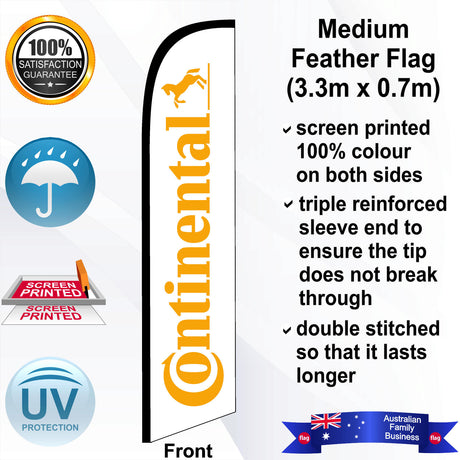 CONTINENTAL Feather Flag - Front