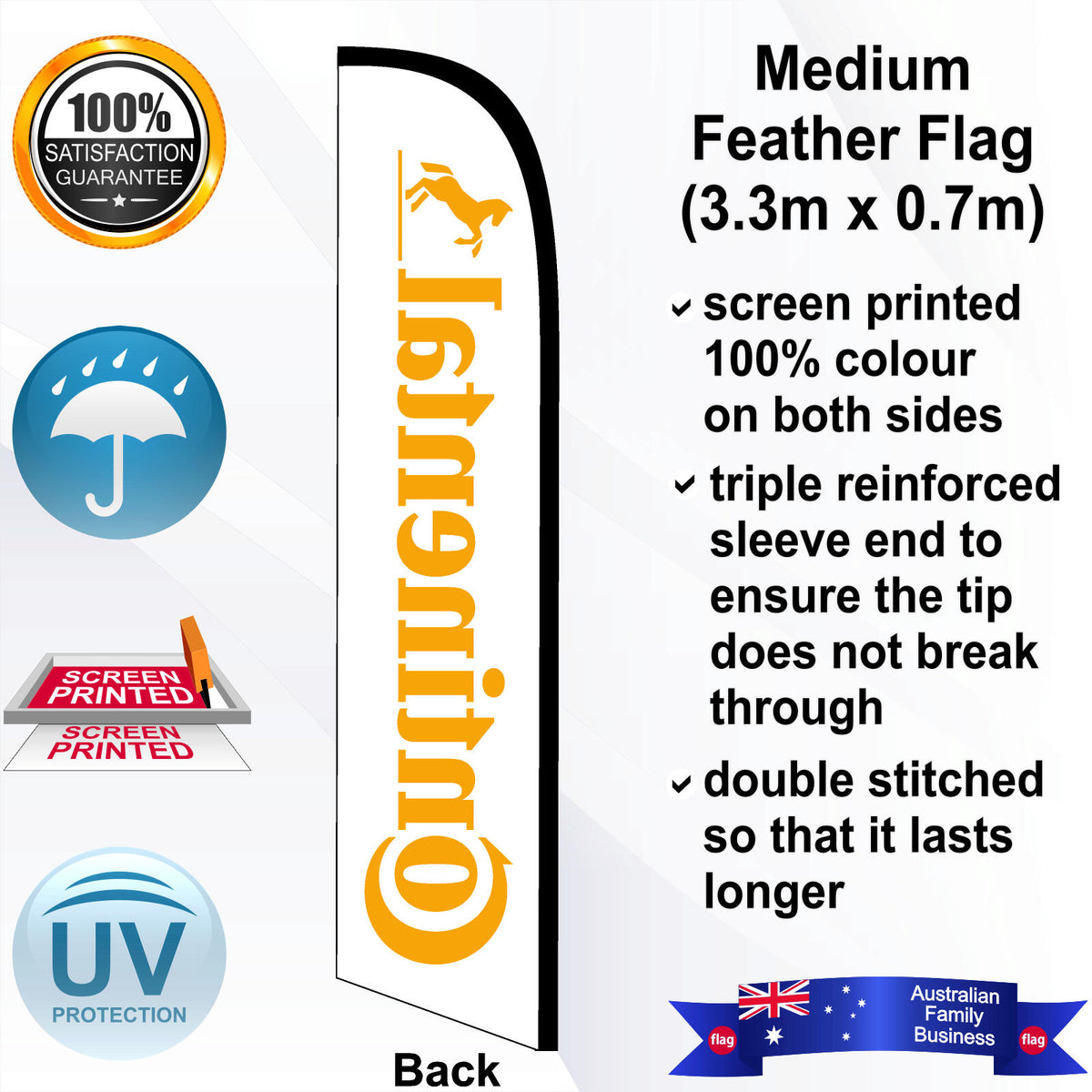 CONTINENTAL Feather Flag - Rear