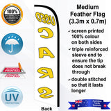 USED CARS Feather Flag - Rear