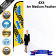 4X4 Feather Flag - Bundle