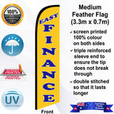 EASY FINANCE Feather Flag - Front
