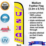 QUALITY USED CARS Feather Flag - Rear