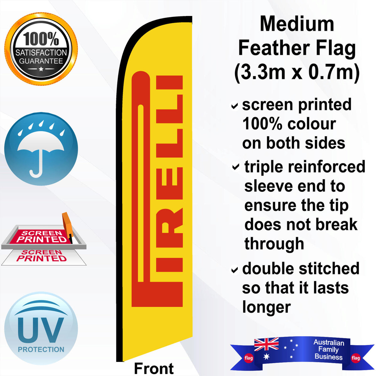 PIRELLI Feather Flag - Front