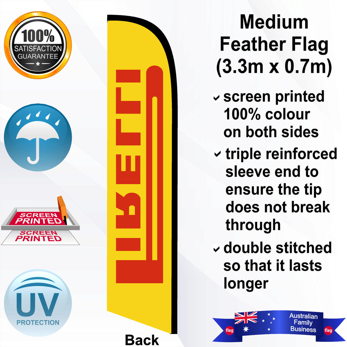 PIRELLI Feather Flag - Rear