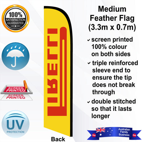 PIRELLI Feather Flag - Rear