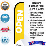 OPEN Feather Flag - Front