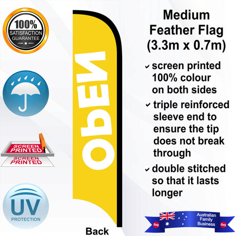 OPEN Feather Flag - Rear