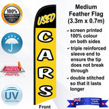 USED CARS Feather Flag - Front