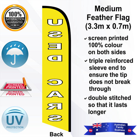 USED CARS Feather Flag - Rear