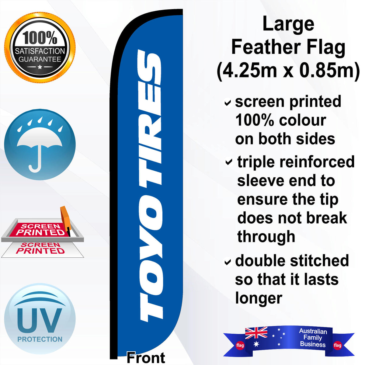 TOYO TIRES CONVEX Feather Flag - Front