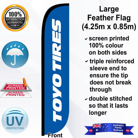 TOYO TIRES CONVEX Feather Flag - Front