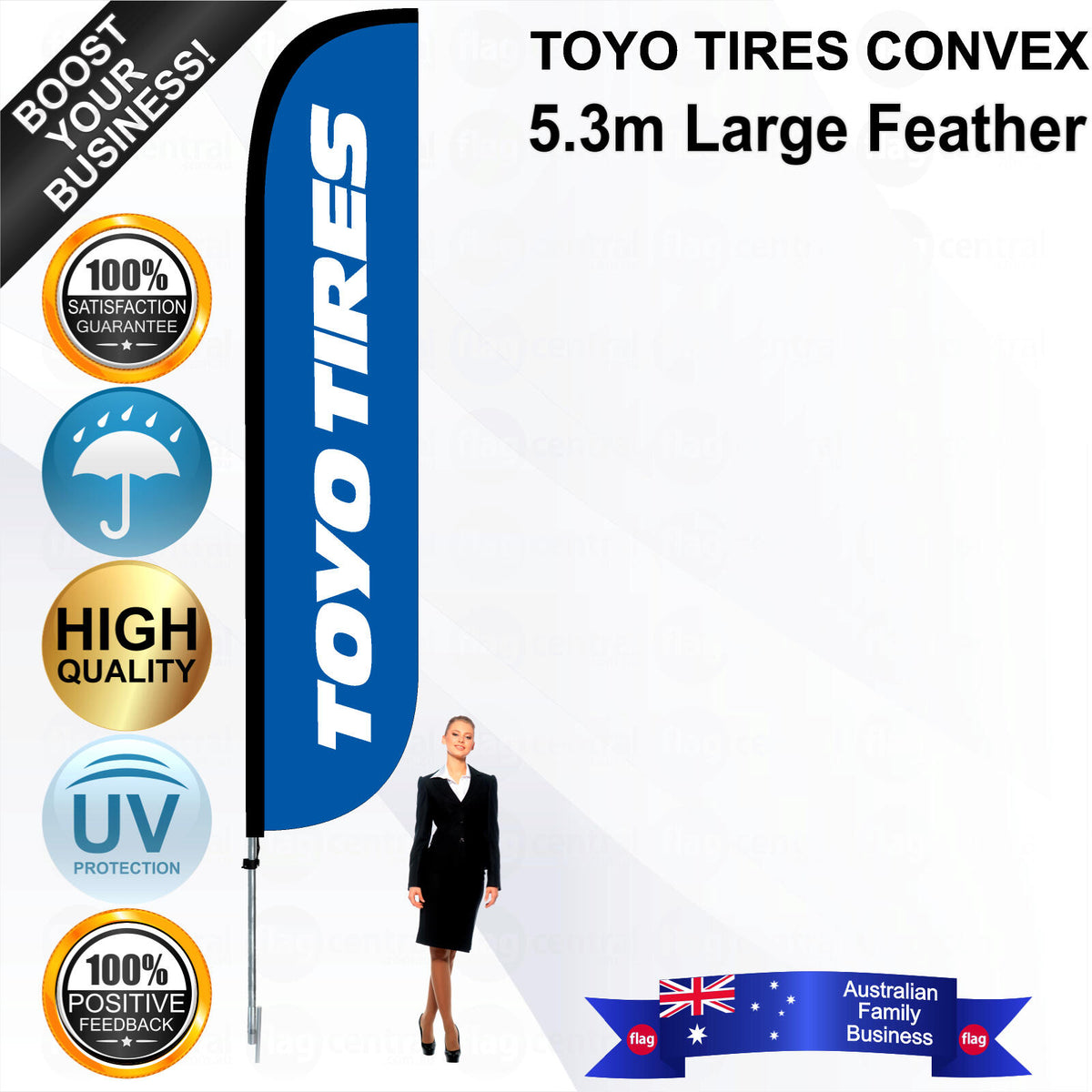 TOYO TIRES CONVEX Feather Flag - Bundle