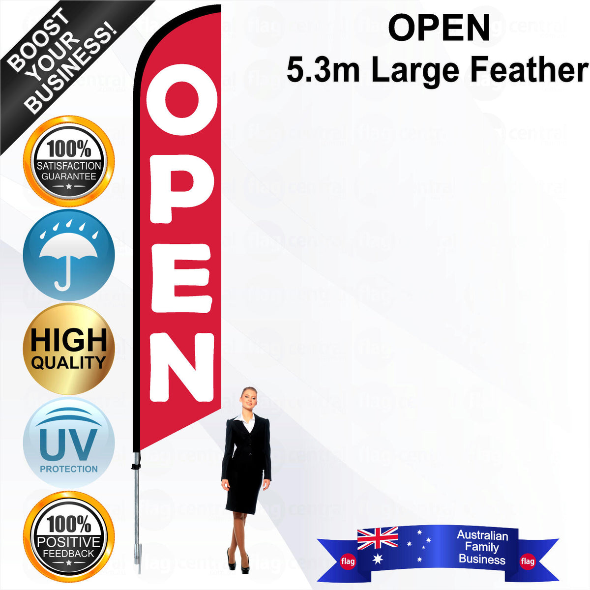 OPEN Feather Flag - Bundle