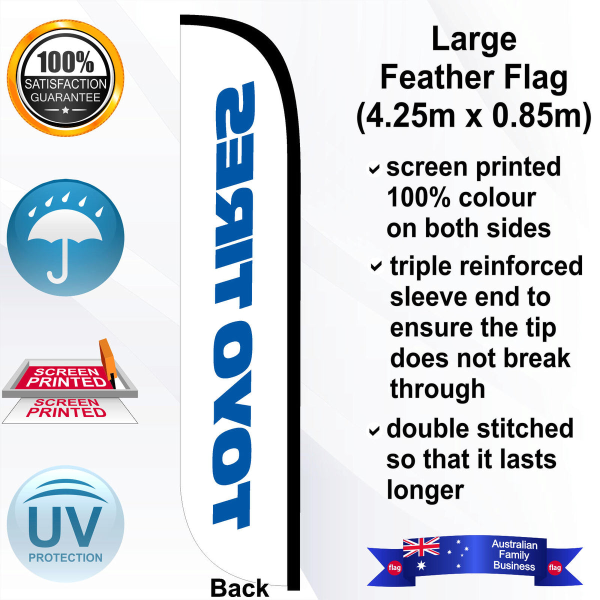 TOYO TIRES CONVEX Feather Flag - Rear