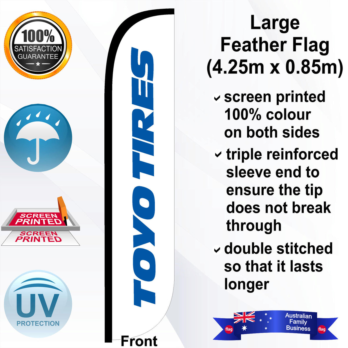 TOYO TIRES CONVEX Feather Flag - Front