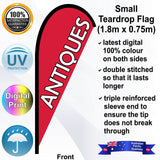 ANTIQUES Teardrop Flag - Front