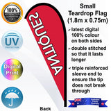 ANTIQUES Teardrop Flag - Rear