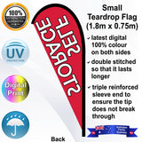 SELF STORAGE Teardrop Flag - Rear