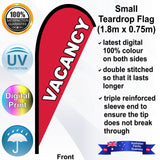 VACANCY Teardrop Flag - Front