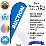 AUCTION Teardrop Flag - Front