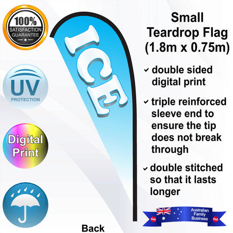 ICE Teardrop Flag - Rear