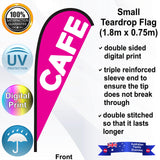 CAFE Teardrop Flag - Front