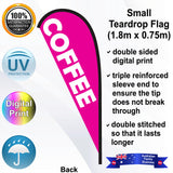 COFFEE Teardrop Flag - Rear