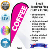 COFFEE Teardrop Flag - Front