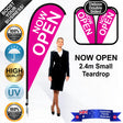 NOW OPEN Teardrop Flag - Bundle